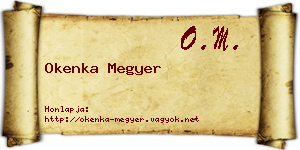 Okenka Megyer névjegykártya